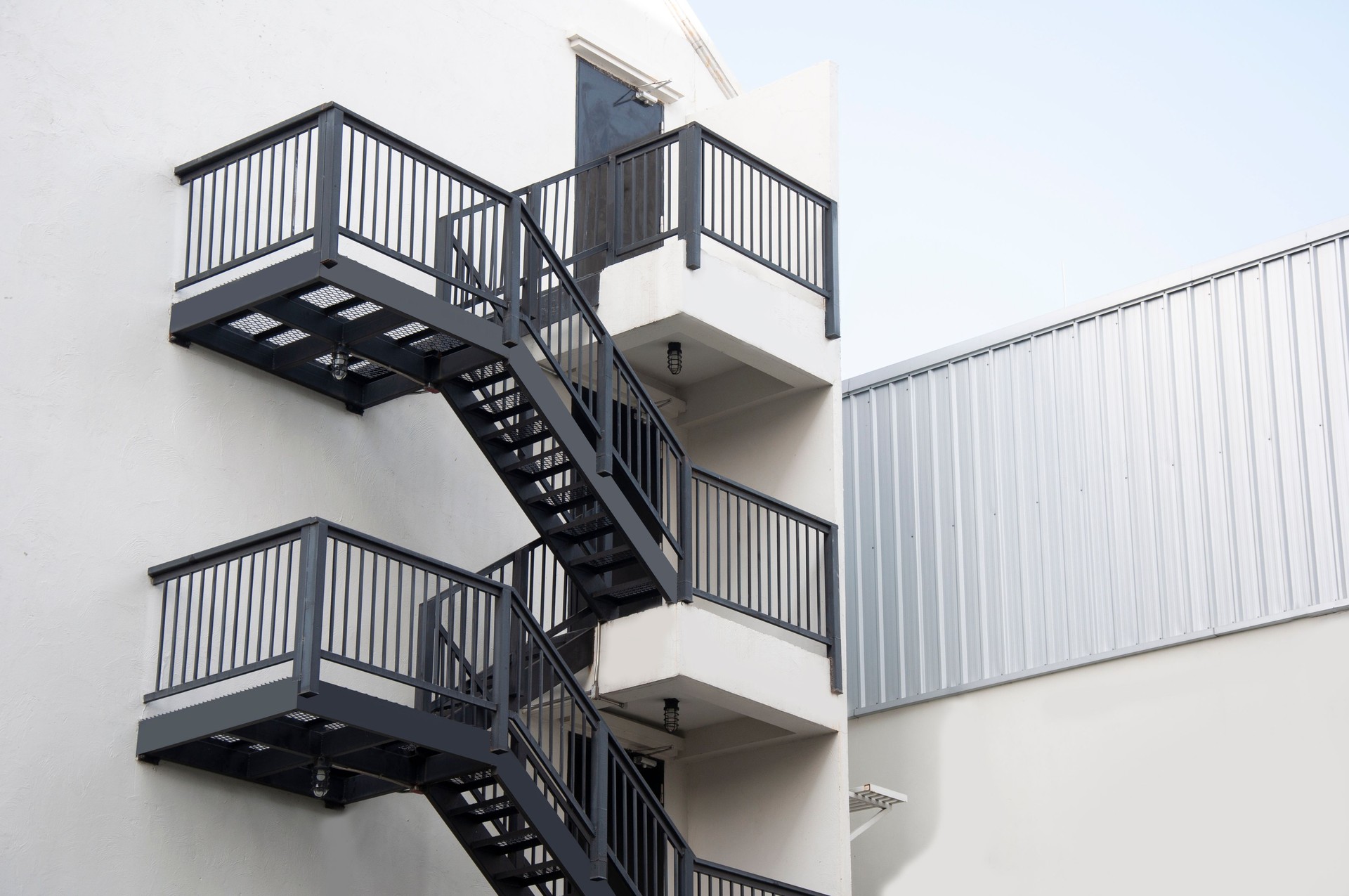 Fire escape for safety of the building.