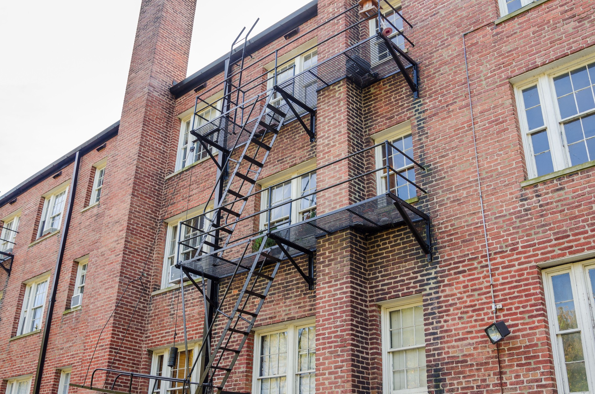 Fire Escape on a Brick Building
